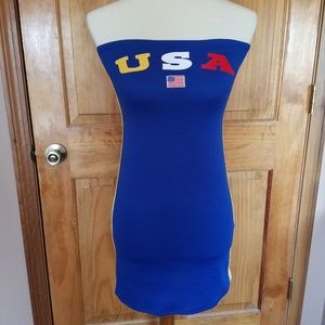 Forever 21 Strapless Athletic Mini Dress